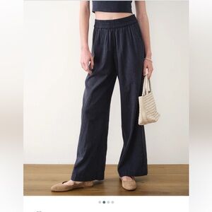 Marine Layer Allison Hemp Trousers in India Ink